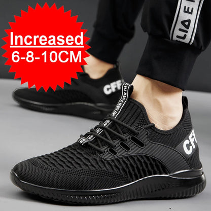 Erik™ Svart - Höjdökande Sneakers 10CM med Osynlig Inre Lyft