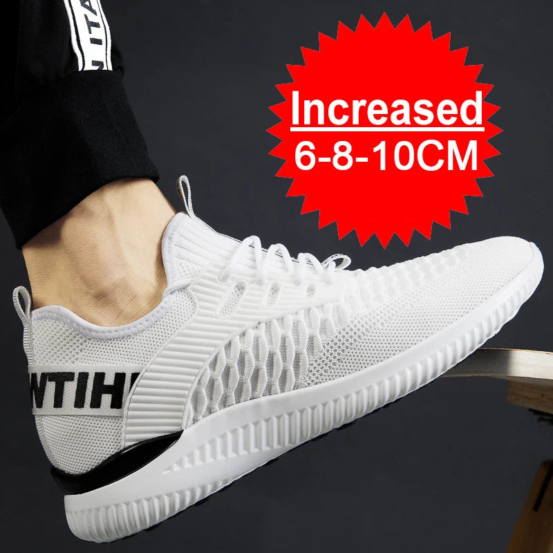 Erik™ Vit - Höjdökande Sneakers 10CM med Osynlig Inre Lyft