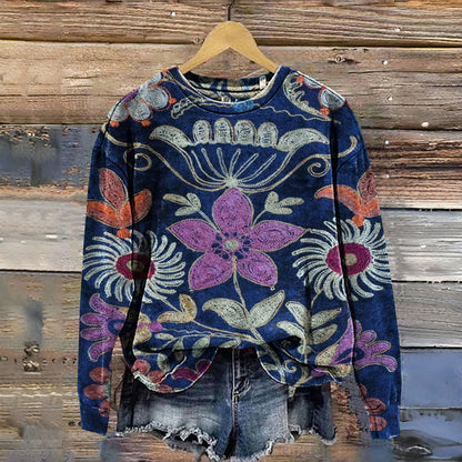 Hedda™ - Vintage sweatshirt med blommönster